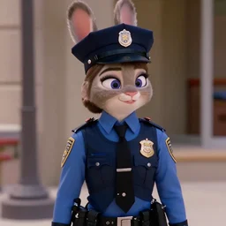 film still, human young policewoman, Judy Hopps, from Police Academy 2 (1985)