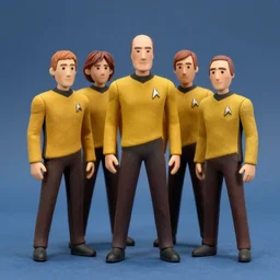 claymation star trek tng crew