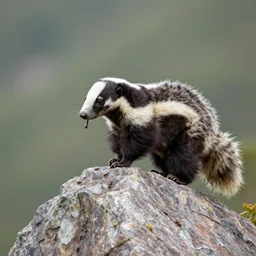 anteater eating ants at the top of mountain, triunphantly, photograph