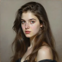 painting of a gorgeous young woman in the style of Guy Denning, realistic, sharp focus, 8k high definition, insanely detailed, intricate, elegant, art by Guy Denning and Malcolm Liepke