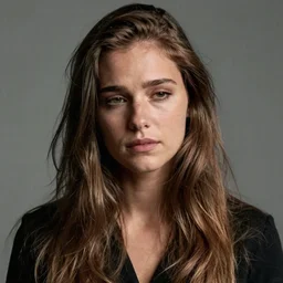 a portrait of a beautiful sad female with long hair, caucasian, soft cinematic one-point lighting, Canon, by Yousuf Karsh, colorized 4k