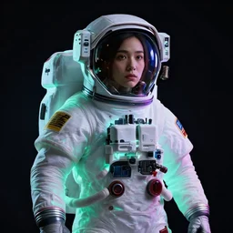 glowwave portrait of astronaut in borderlands 3, neon, au naturel, hyper detailed, digital art, trending in artstation, cinematic lighting, studio quality, smooth render, unreal engine 5 rendered, octane rendered, art style by klimt and nixeu and ian sprigger and wlop and krenz cushart.