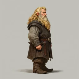 side profile centered painted portrait, Gimli from Lord of the Rings as a dwarf warrior, D&D, cell-shaded, matte painting concept art, bright backlit, official fanart, 4k, Pinterest, by Alphonse Mucha - H 704