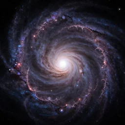 endless fractal seen inside galaxies in outspace, hyperdetailed, 4 k