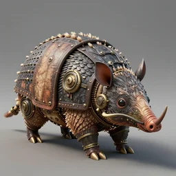steampunk armadillo, unreal engine, style of peter mohrbacher, 8 k highly detailed, path traced