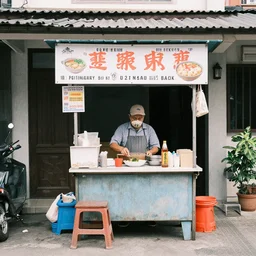 bakso vendor in front of my house