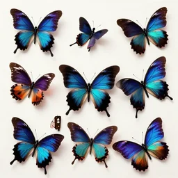 colorful black butterflies ， conceptual art ， craig mullins