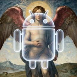 transparent android from the movie ex machina, by fra angelico