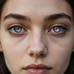 extreme close up photo of woman face with galaxies reflected inside her eyes, by Steve McCurry