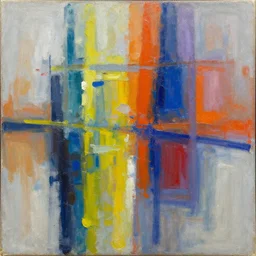 abstract art in the style of carmen guedez, oil on canvas