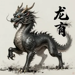 oimmortal beast from chinese mythology, chinese dragon slayer concept art, beksinski