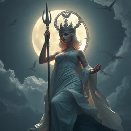 goddess of the moon, highly detailed, digital painting, artstation, concept art, smooth, sharp focus, illustration, unreal engine 5, 8 k, art by artgerm and greg rutkowski and edgar maxence