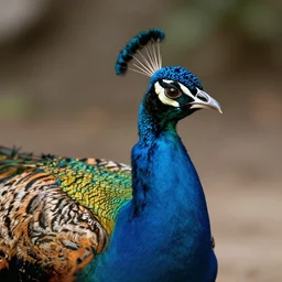 a peacock with tiger fur