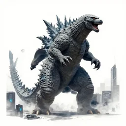 a digital art of a Godzilla destroy the cyber city,by Chris Ware,Jane Newland,peter,gric,Peter Mohrbacher,aaron horkey trending on artstation,maximalist,full of color,glittering