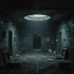 cassette futurism, cosmic psychedelic horror, lonely abandoned interior environment, liminal space, bleak future, ultra high detail render, harsh lighting, atmospheric haze, film. illustration by edward hopper, gregory crewdson, norman rockwell. film still, 1 6 mm cinematography