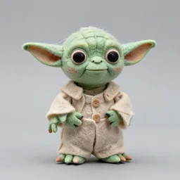 yoda puppet, stop motion, felt