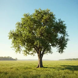 a beautiful detailed surreal lonly tree in a serene landscape, by jean delville, by edmund dulac, by jean giraud, by ellen jewett, landscape photography composition, vivid colors, octane render, redshift render