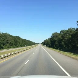 interstate highway, ground level view, 5 5 mm,