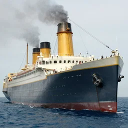 titanic sunk to ocean