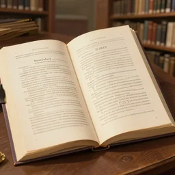 open book spell in a library, trending on Artstation