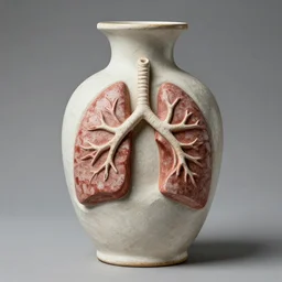 a vase made out of lungs