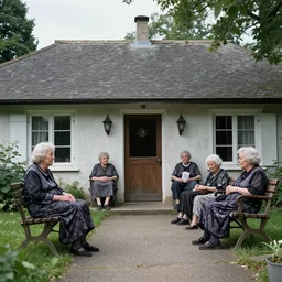 an old age home for geriatric goths. photographs.