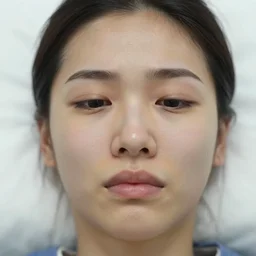 ww 1 facial surgery patient, face melting, sad expression, slightly blurry, grainy