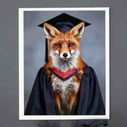 a fox graduate posing for her yearbook photo