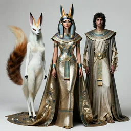 metal couture bastet editorial, ancient egyptian haute couture by alexander mcqueen, kitsune still frame from'gods annihilation'( 2 0 1 0 ) by guillermo del toro, opal goddess kitsune by michelangelo, expressive editorial by malczewski