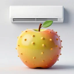 a spikey apple combined with an air conditioner