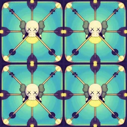 endless pattern of love, lovecraft, symmetry, cell shaded, vivid colors, by shusei nagaoka kaws, david rudnick