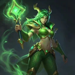 merciful soraka, from league of legends, health supporter, hyper detailed, green aura in her wand, digital art, trending in artstation, cinematic lighting, studio quality, smooth render, unreal engine 5 rendered, octane rendered, art style by klimt and nixeu and ian sprigger and wlop and krenz cushart