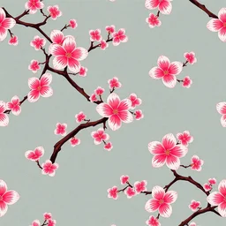 japanese abstract repeating sakura pattern