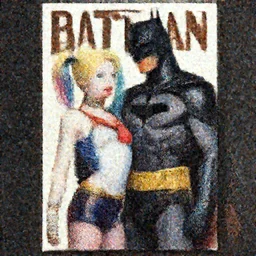 a painting by James Jean about Batman and Harley Quinn, cover art, elegant