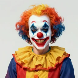 a crazy clown , artwork by Sergey Kolesov, arstation,