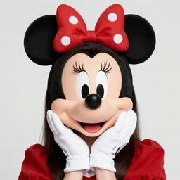photo portrait of an elegant 2 0 yo young woman who looks exactly like minnie mouse