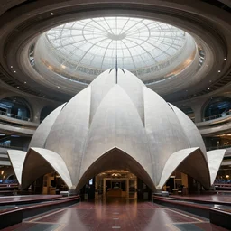 interior of a futuristic lotus temple, by h r giger, intricate contemporary architecture, photo journalism, photography, cinematic, national geographic photoshoot