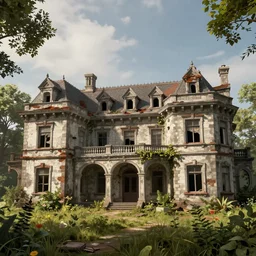 an old abandoned mansion from fallout 4 game