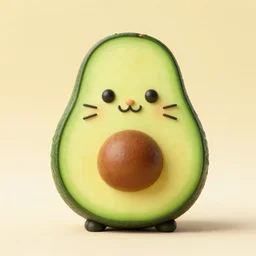 an avocado cat, avocado shape