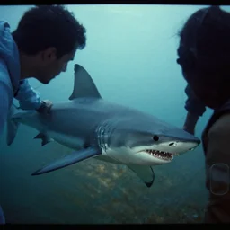 shark attack caught on camera, found footage video, analog horror