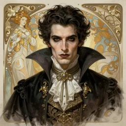elegant victorian vampire, portrait, intricate, elegant, gothic, sensuel, highly detailed, digital painting, artstation, concept art, rough, sharp focus, illustration, art by joe madureire and artgerm and greg rutkowski and alphonse mucha