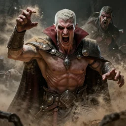 hyperrealistic mixed media image of skyrim vampire shrieking as he is transforming into dust, stunning 3 d render inspired art by greg rutkowski and xiang duan and thomas eakes, perfect facial symmetry, flesh texture, realistic, highly detailed attributes and atmosphere, dim volumetric cinematic lighting, 8 k octane detailed render, post - processing, masterpiece,