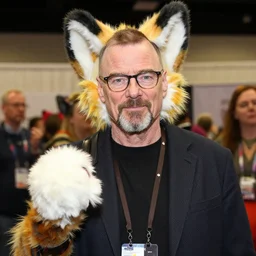 a photo of walter white at a furry convention