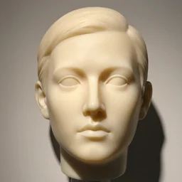 a wax sculpture of the face of a person named dolly hoffpants
