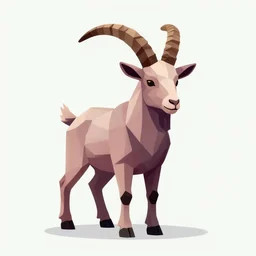 demonic goat vector illustration, low poly