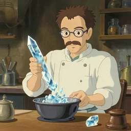walter white cooking crystal math, in the style of studio ghibli, n - 4