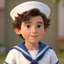 cute sailor tom holland, natural lighting, path traced, highly detailed, high quality, digital painting, by don bluth and ross tran and studio ghibli and alphonse mucha, artgerm