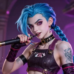 jinx fanart by dao le trong, vivid, detailed, masterpiece