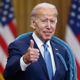 joe biden thumbs up but he has tentacle arms