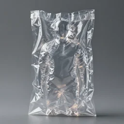 human shaped plastic bag, c 4 d, render, lucid dreaming